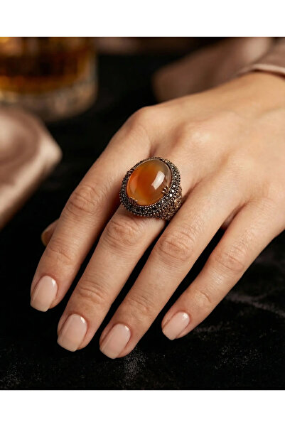 Dorvina Bronze Jewelry Authentic Agate Crystal Stone Oval Model Adjustable Vi...