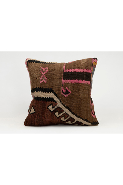 Kilim Whole Sale غطاء وسادة عتيق مصنوع يدويًا من الكليم والصوف مقاس 40x40 سم