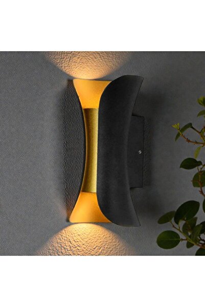 Luxera Lighting APLICA LED PERETE MAIA 2*3W 280LM 3000K IP65 NEGRU 150*70*60MM