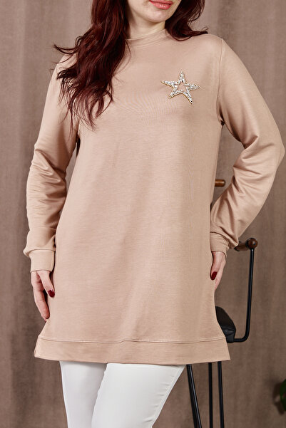 zenne Star stone bicycle collar Ribbed tunic light rose