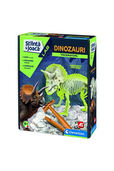 As Games Set educativ Stiinta si joaca, Descopera dinozaurul Triceraptor, Cle...