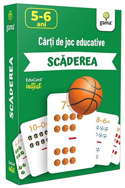 Tiki-Tan Cartonașe de joc educative pentru copii: Scădere Editura Gama