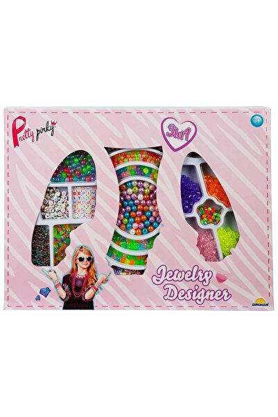 Noriel Комплект за изработка на бижута от мъниста 3 в 1 Pretty Pinky