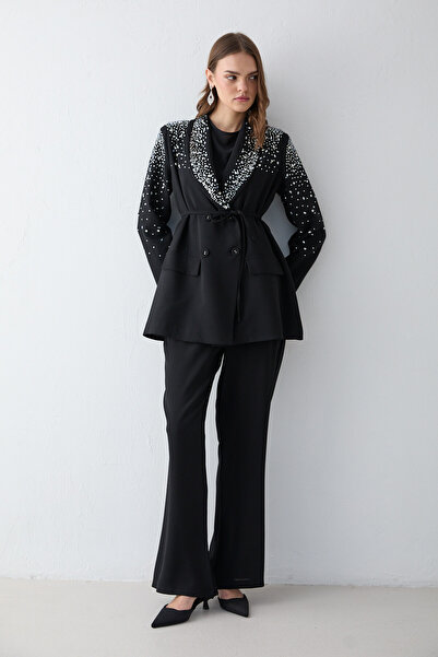 Melike Tatar Taşlı Ceketli Takım 32-2613