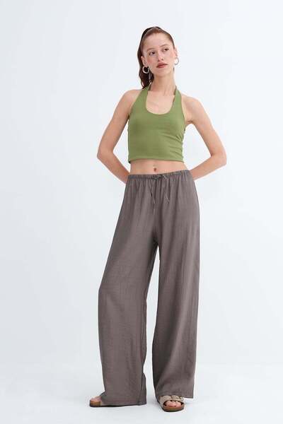 Addax Belden İp Bağlamalı Pantolon PN10450-K7