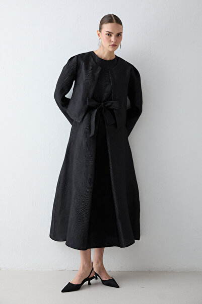 Melike Tatar Jakar Ceket Elbise Takım 32-3810