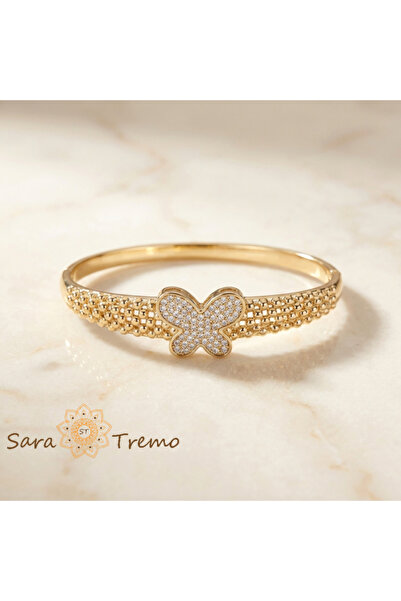 SaraTremo Βραχιόλι Regal Butterfly – Σταθερό βραχιόλι επιχρυσωμένο με χρυσό 1...