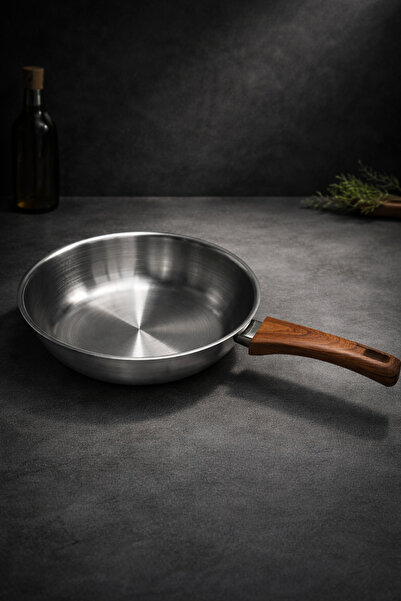 Rivorn Gülsan 22 cm Stainless Steel Maxi Roasting Wok Pan – Leather N Form, D...
