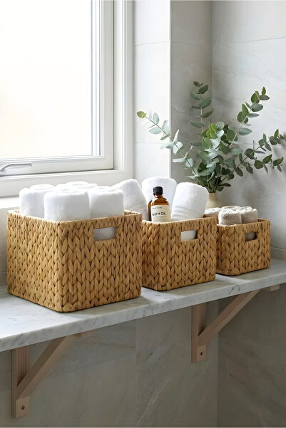 HOMİNG Σετ Καλαθιών Οργάνωσης από Φυσική Ψάθα 242572