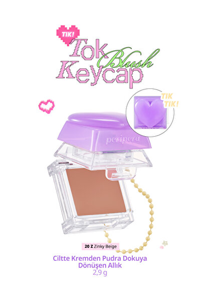 PERIPERA Ciltte Kremden Pudra Dokuya Dönüşen Allık Tok Blush Keycap (20 Zinky...