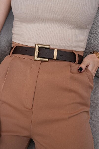 MODAM HİFA Kare Antik Buckled Women's Belt Pants Belt Dress Belt Shirt Belt J...