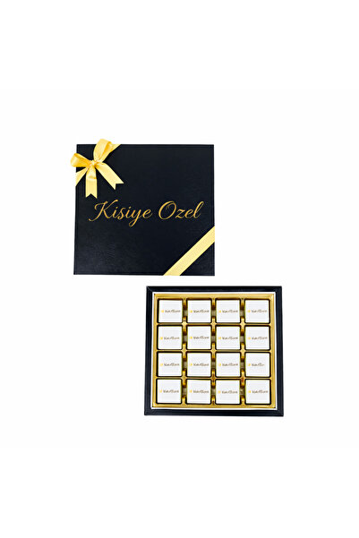 CARON CHOCOLATE Kişiye Özel Karton Kutuda 32'li Madlen Hediyelik Çikolata /He...