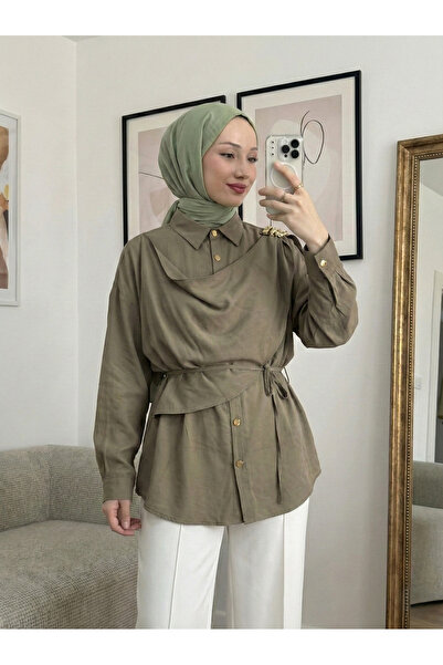 Foremia Omuz Toka Detay Aller Tunik-Haki