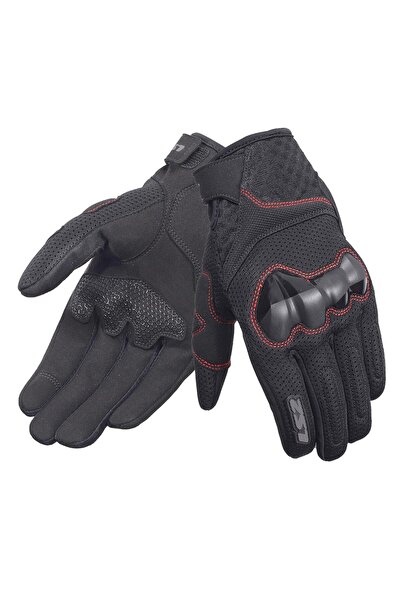 LS2 قفازات شاكي إيفو الصيفية باللون الأسود