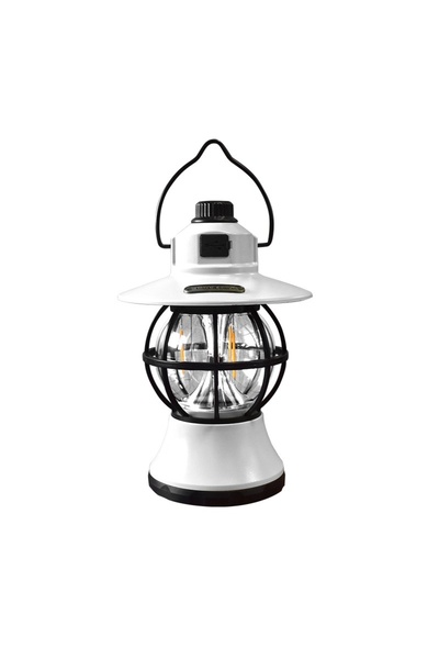 Avaleea Lampa de camping retro portabila, Felinar Vintage LED ABS, Acumulator...