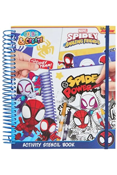 Create It Carte de colorat cu activități Marvel Spidey, cu șabloane și creioa...
