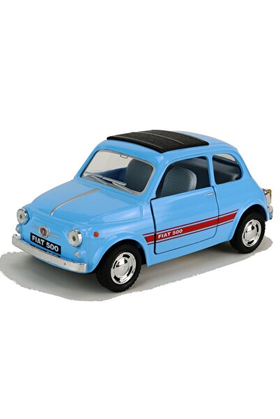 Kinsmart Macheta metalica Fiat 5, Albastru Deschis, 1:24