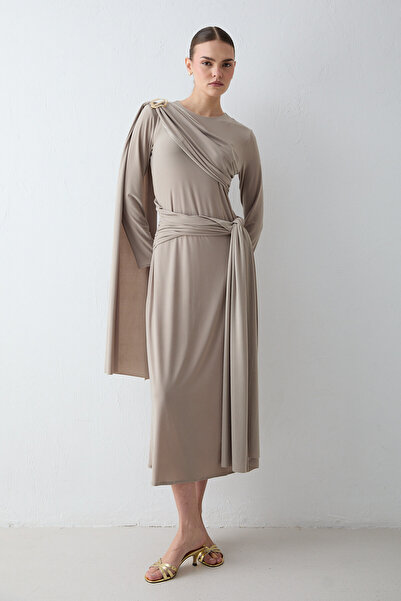 Melike Tatar Stretch Fabric Tie-Detail Dress 32-2663