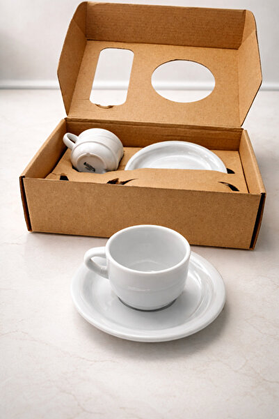 Rivorn Güral Porcelain 2-Piece Coffee Cup Set with Gift Box, Striped Model – ...