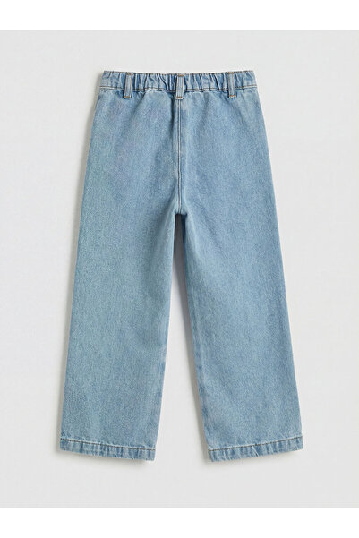 LC Waikiki Wideleg Embroidered Girl's Jean Trousers
