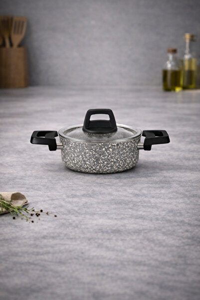 Rivorn Schafer Dark Storm Gray 14 cm Granite Casting Leather N Pot with Glass...