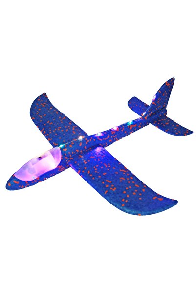 Avaleea Avion planor cu pilot, polistiren, cu lumini pe toata lungimea, 47 cm...