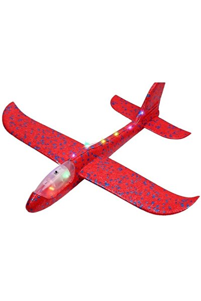 Avaleea Avion planor din polistiren, cu lumini pe toata lungimea, 47 cm, Dist...