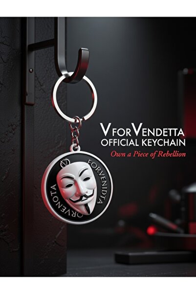 Natavanbutık 🎭   Μπρελόκ με μεταλλική μάσκα V for Vendetta Premium - Σειρά A...