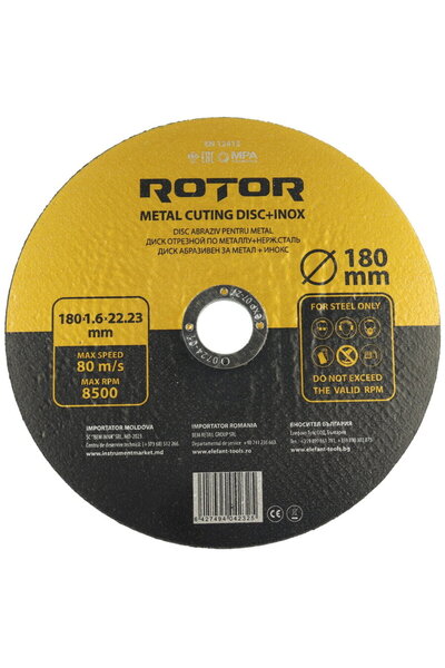 Rotor Disc abraziv pentru metal+inox 180*1,6*22,23