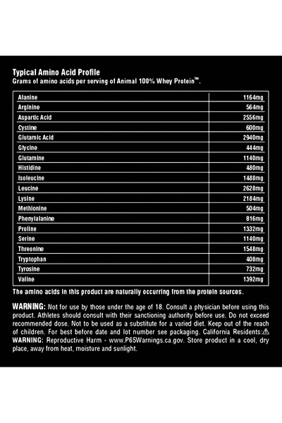 Universal Nutrition Animal 100% Whey 2.3 KG Vanilya Aromalı