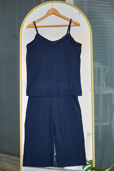 zenne Capri Pajama Set with Rope Strap