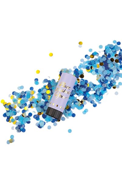 Avaleea Confetti Cannon, Best Wishes 11 x 4 cm, Paper and Foil Polka Dot Patt...