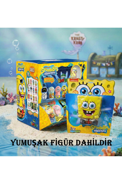 Acubens Flipperz Sünger Bob 2.Seri Hacıyatmaz Figürler 24 Adet & Yumuşak Figürlü