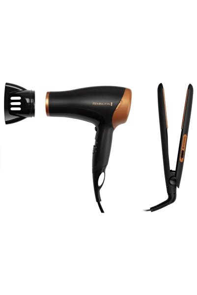 Remington Hair Dryer & Ceramic Hair Straightener Gift Set 2000W 215°C ,
