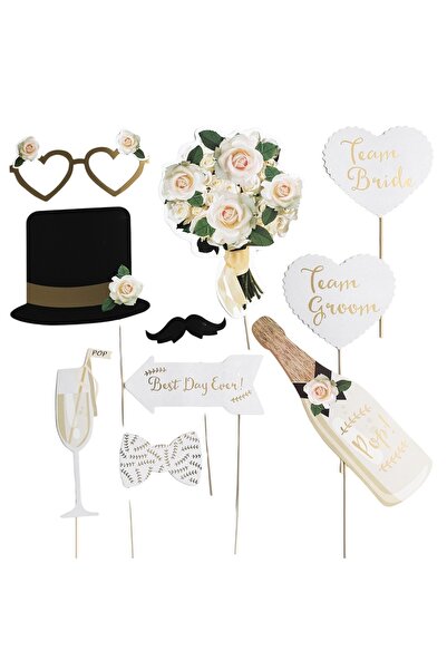 Avaleea Set 10 Accesorii pentru Petrecere, Props pentru Coltul de Poze, Model...