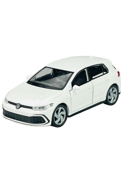 OEM Macheta metalica Welly, Volkswagen Golf 8 GTI 2023, 12 cm, Alb