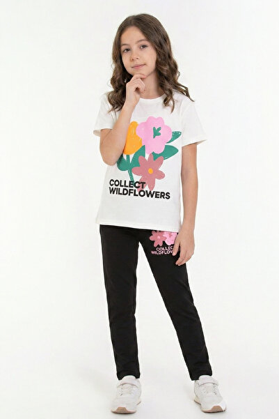 MODANINO Fată Florală cu imprimeu - Cu colanți set din două piese 3-10 ani 12550