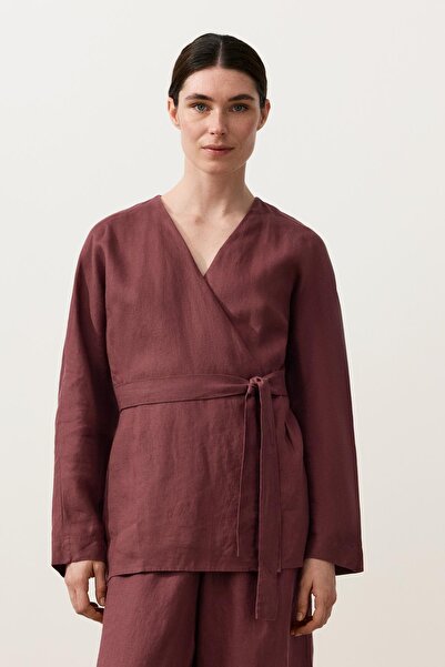 Oysho %100 keten kimono gömlek