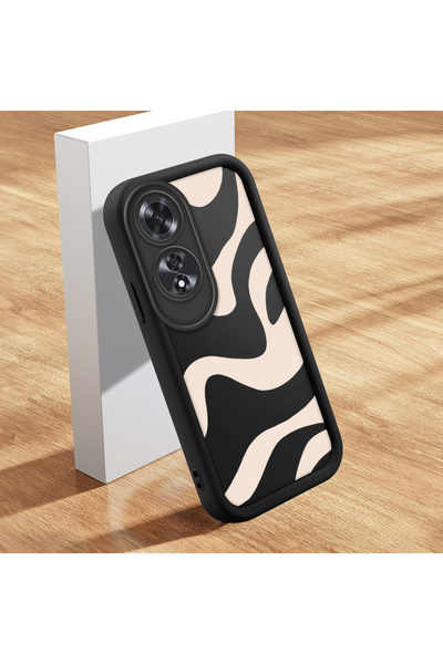 Hontinga حافظة متوافقة مع هاتف OPPO A60، حافظة هاتف ناعمة من السيليكون بنمط مموج