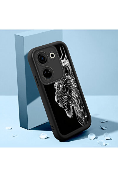 Hontinga Tecno Camon 20 Compatible Case Slim Soft Silicone Phone Cover Lion P...