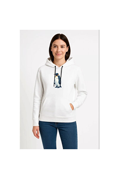 Narnuga Women's Oversize Hoodie - Back Printed "Survivor Penguin" Themed, Phi...
