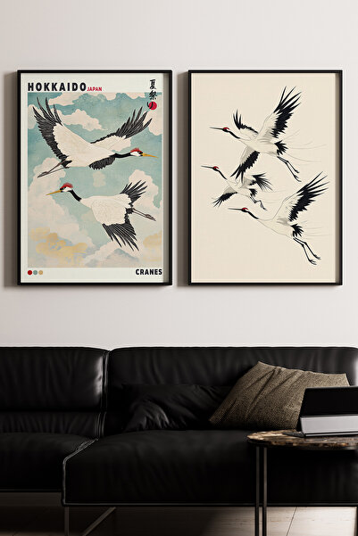 Artiera Σετ ζωγραφικής 2 τεμαχίων με μινιμαλιστικά πίνακες τέχνης Minimal Jap...