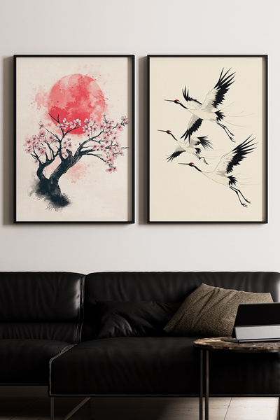 Artiera Σετ ζωγραφικής 2 τεμαχίων με ξύλινο πλαίσιο και ξύλινα στοιχεία τέχνη...