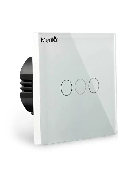 MMD Intrerupator touch triplu Smart wireless Mentor ES044 WiFi 3x600W 10A cu NUL