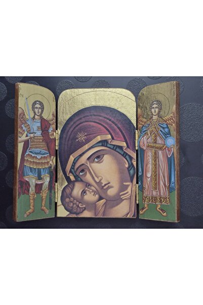 Edi Antik 6x10 Fransız Ahşap İkona Çok Nadir. Antika nadir komple el işleme a...