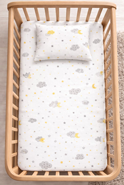 SUVAY 100% Cotton Elastic Baby Bed Sheet I + Pillowcase |   Park Bed 60X120 7...