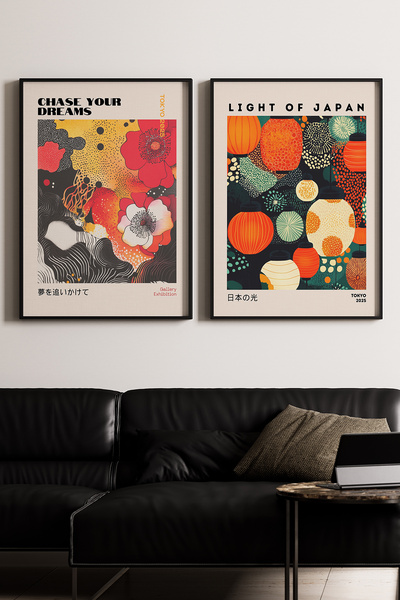 Artiera Σετ ζωγραφικής με ξύλινο πλαίσιο 2 τεμαχίων με πολύχρωμες κουκκίδες J...