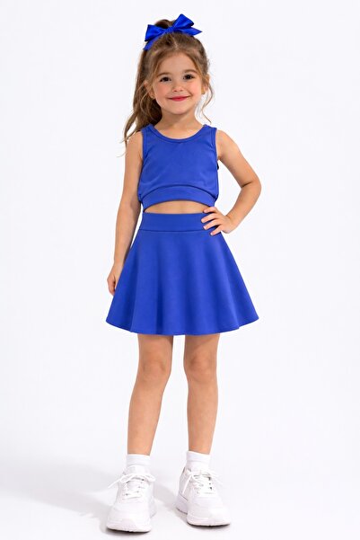 Nacar Kız Çocuk Şık Etekli Takım 23 Nisan 29 Ekim Gösteri Kıyafeti