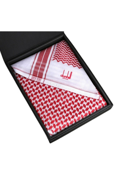 Dunhill Dunhill formal red shemagh with a royal design and matching trim - su...