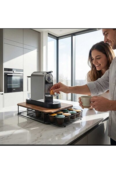 Orion Οργανωτής κάψουλας καφέ, μαύρος, 30,5x24x6,5 cm, συρόμενο συρτάρι με δι...
